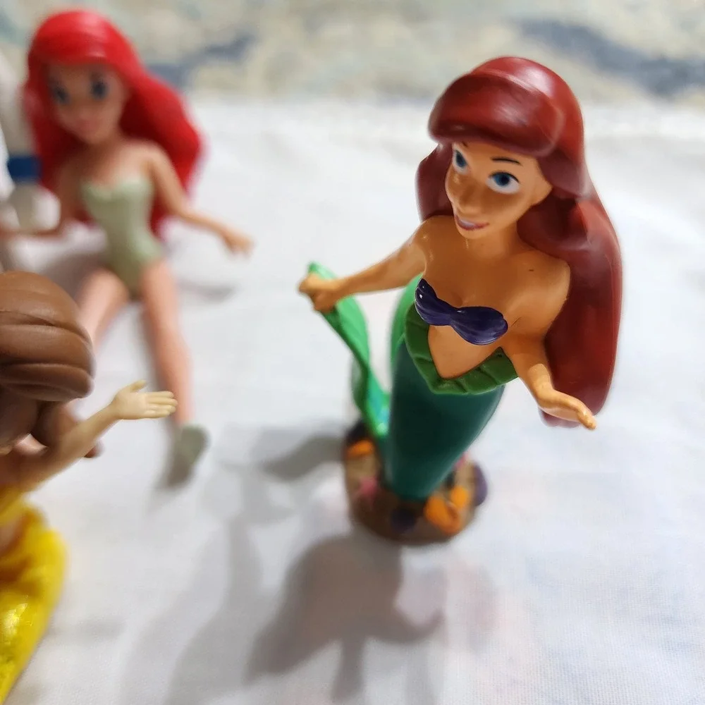 Disney The Little Mermaid Figure Lot Ariel King Triton Prince Eric Sisters Duck